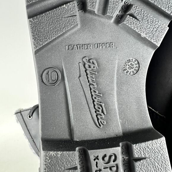 Blundstone 1465 Men's 11 Triple Black Leather Lace Up Ankle Winter Thermal Boots - Picture 12 of 12